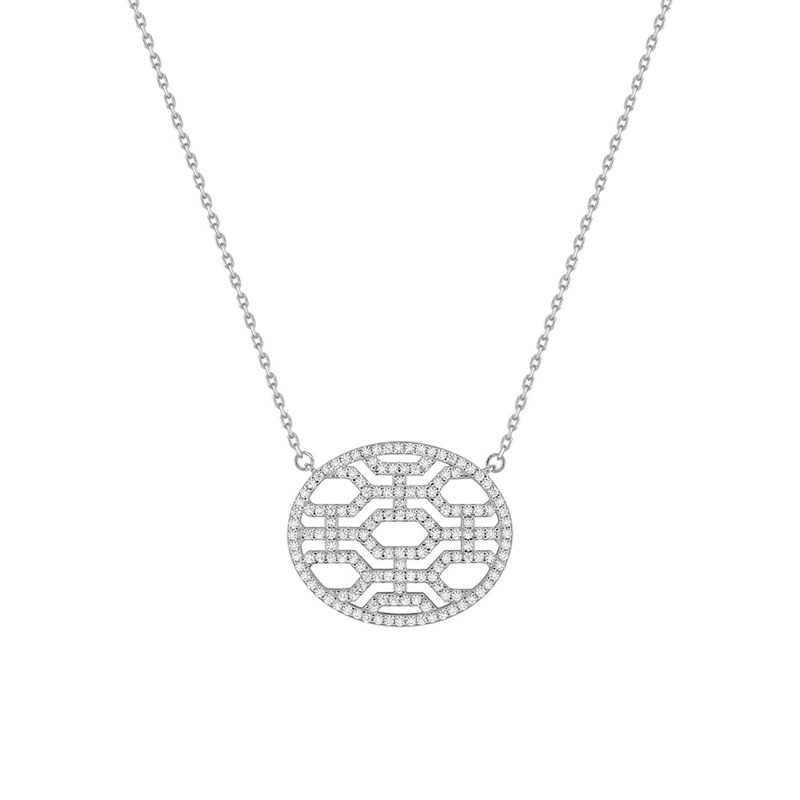 Collier Femme - Oxyde de zirconium - Argent 925 - Longueur : 42 cm