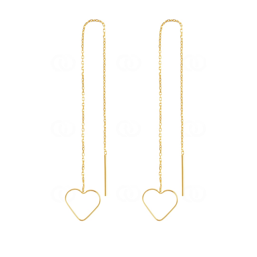 Ohrhänger 750/18 K Gelbgold Herz