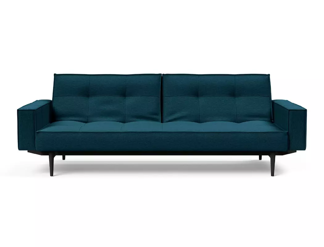 Schlafsofa mit Armlehnen Splitback Styletto schwarz