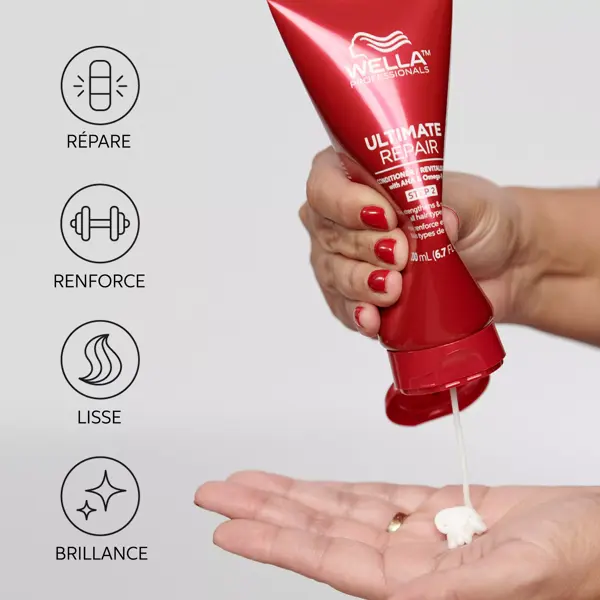 Condicionador nutritivo Wella Professionals Ultimate Repair para cabelos danificados 75ml