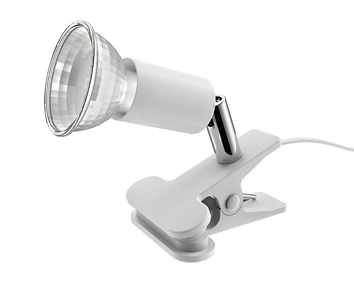 Spot pince GU10 7W Sasha blanc l.8,5 x H.10 cm