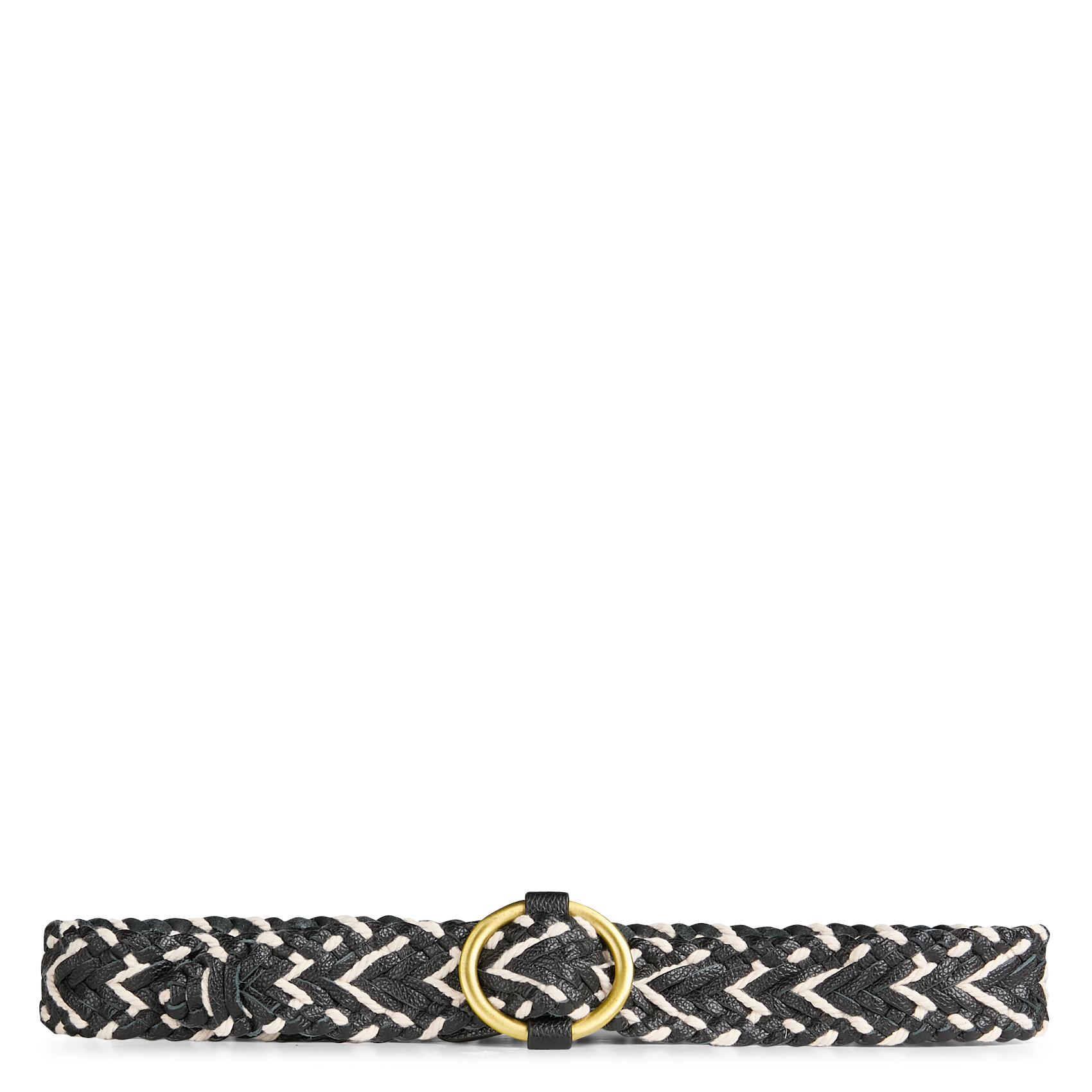 LEELA - Ceinture en cuir tressé| Noir