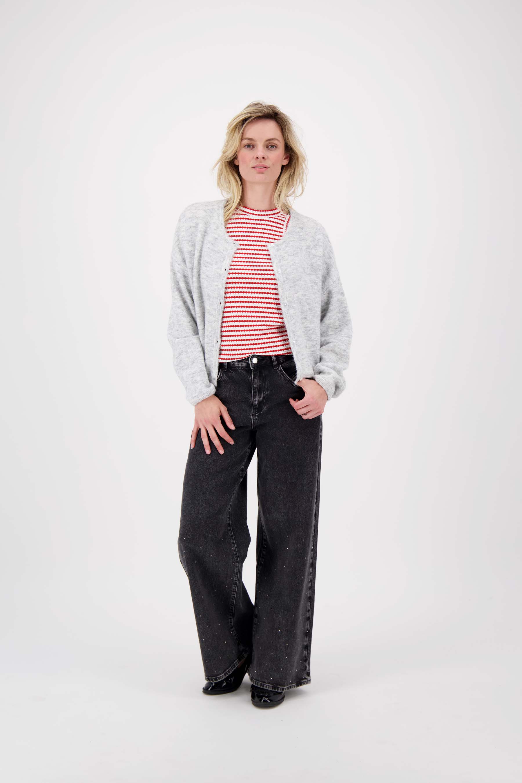 singlet met streep in structuur materiaal