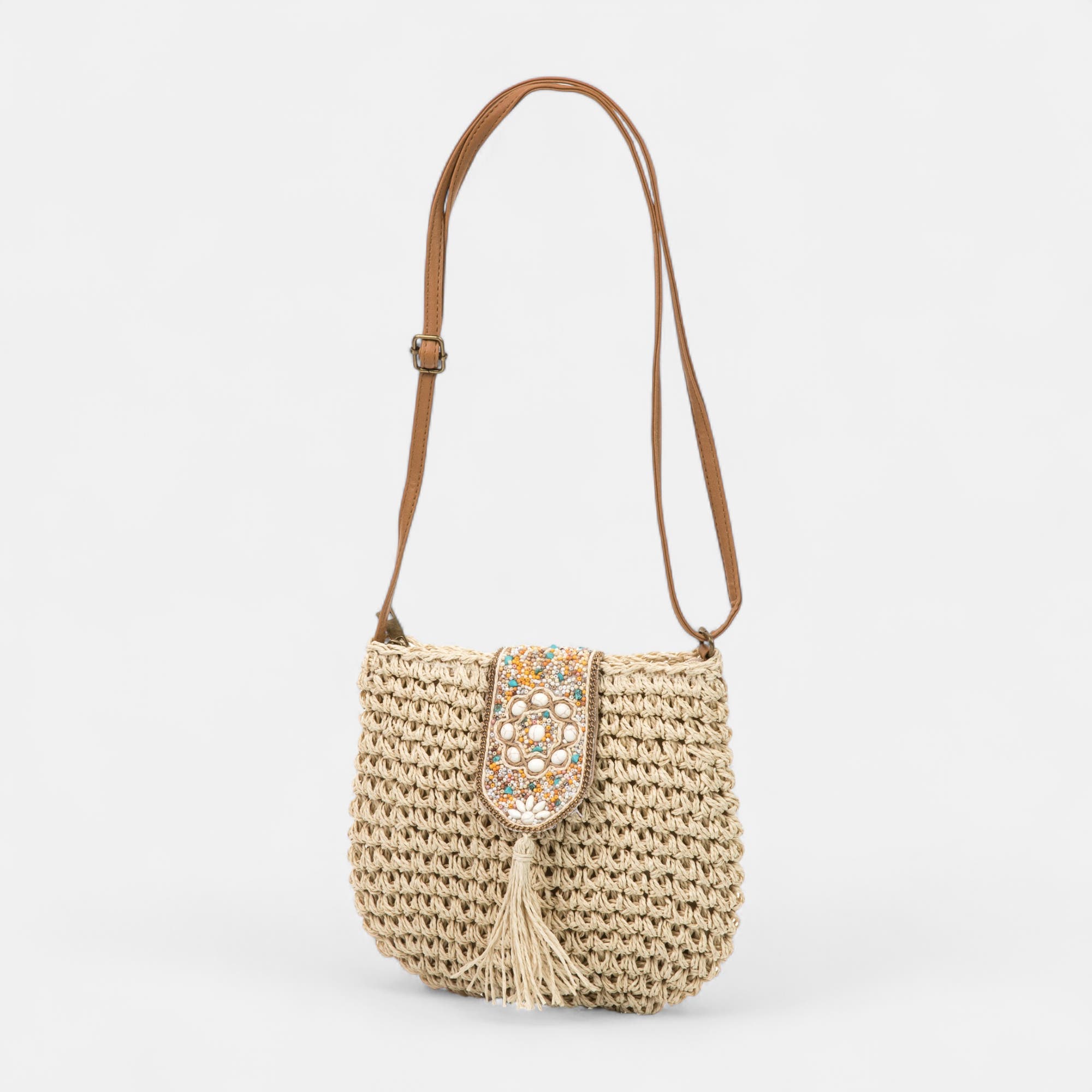 Sac bandoulière beige