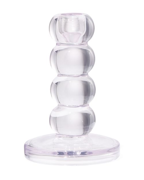 Chandelier en verre lilas