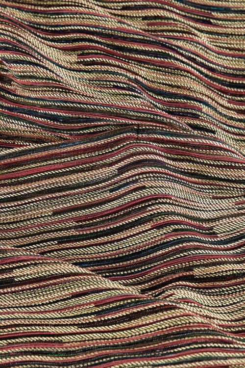 Multikleur jurk met ruffles en lurex