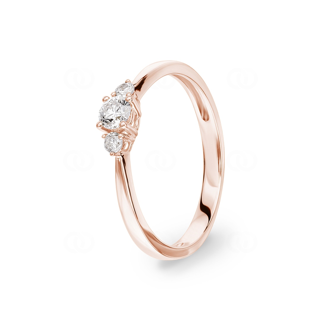 0.25 Karat Diamantring 750/18 K Roségold