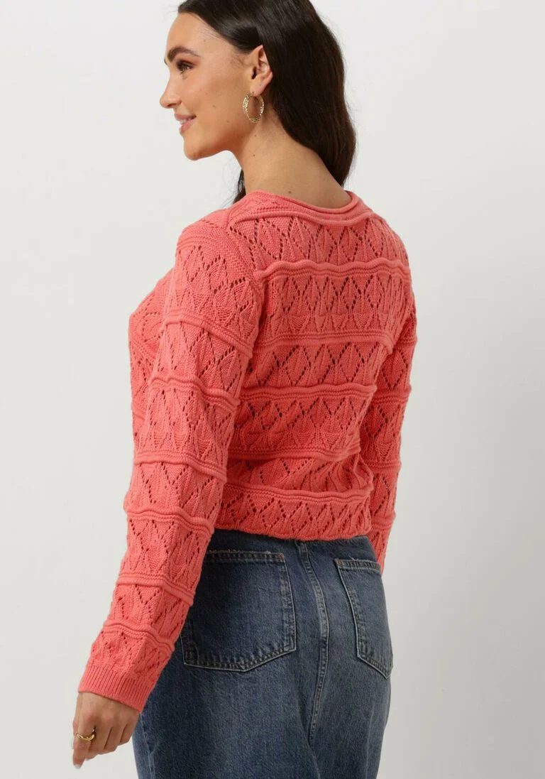OBJECT perzik object trui objliva l/s o-neck knit pullover