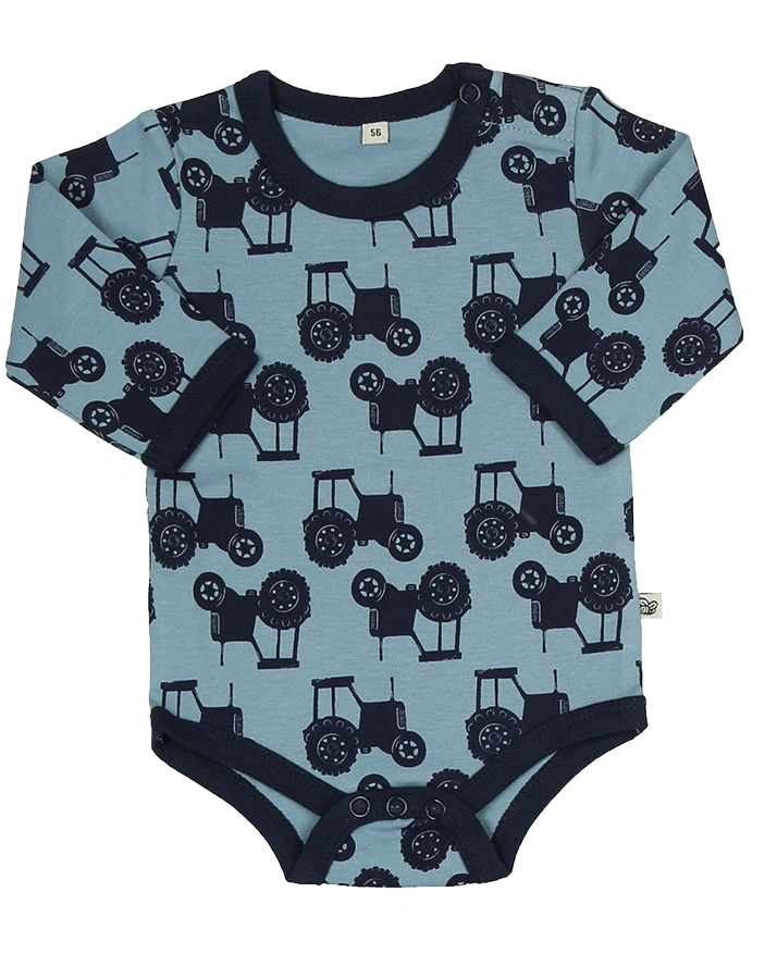 Langarm-Bodies MUSTER MIX 4-er Pack in blau/dunkelblau
