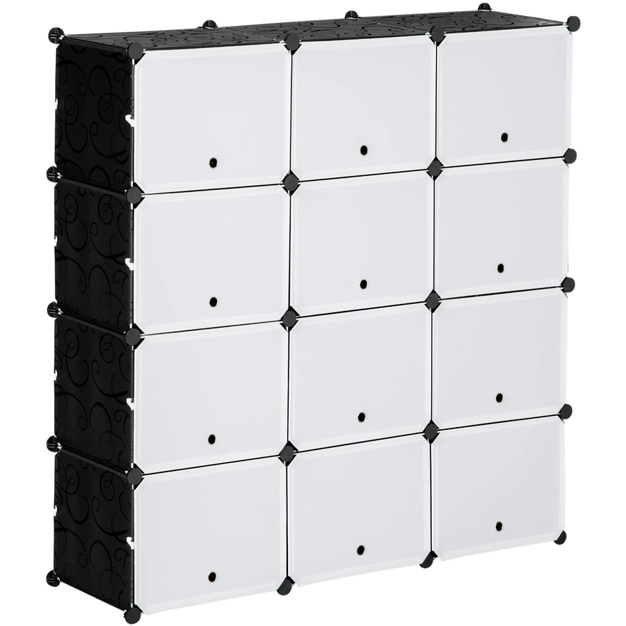HOMCOM Regalsystem mit Zubehör schwarz, weiß