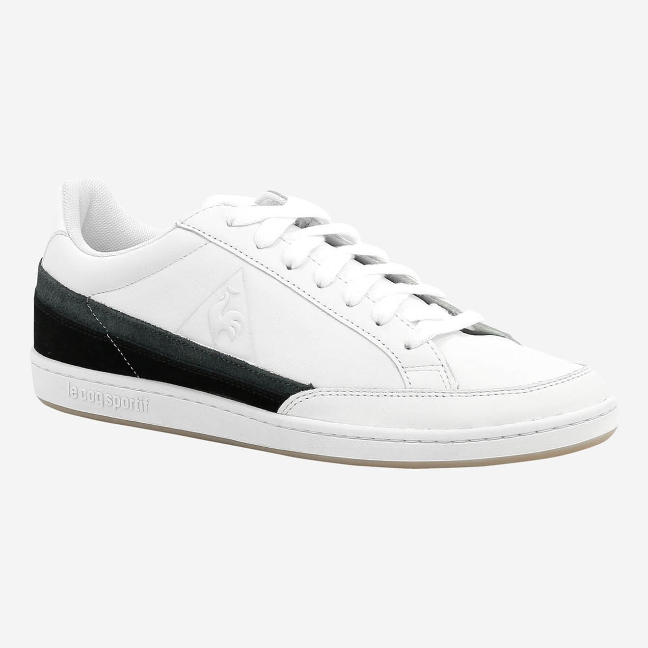 Le Coq Sportif Baskets en Cuir Courtclay blanc/noir/gris