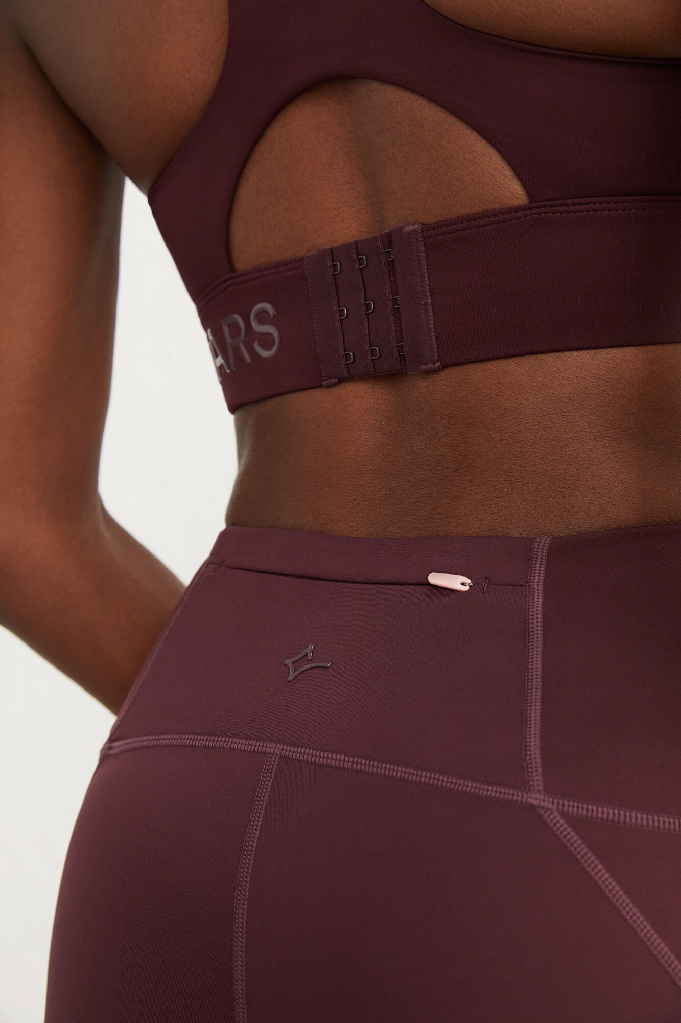 Leggings compridas elásticas 4D roxas - Rosa