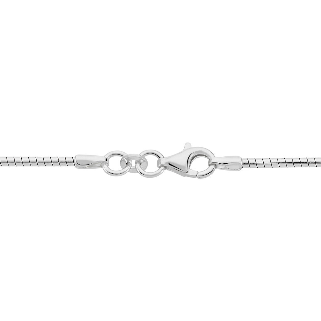 Chaîne Kassie Maille Omega Argent Blanc
