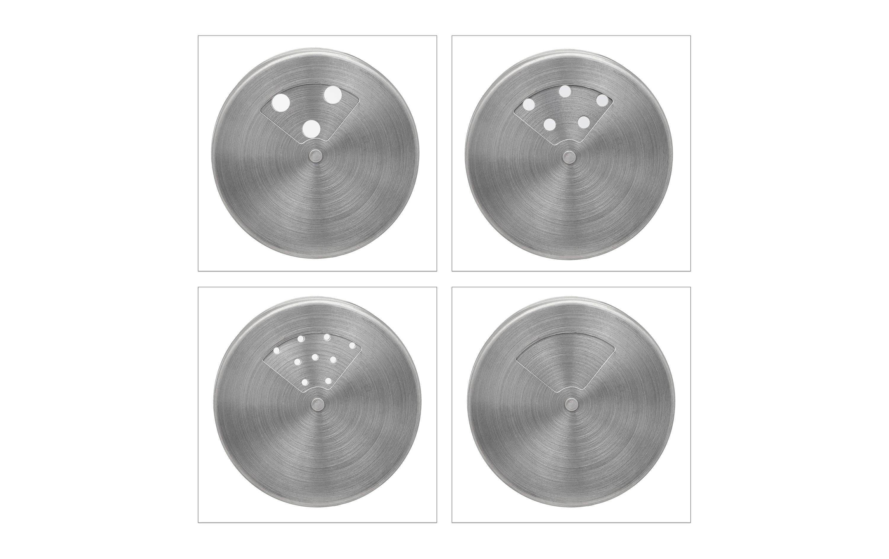 Gewürzstreuer XL Silber/Transparent, 6 StückGrosse Gewürzgläser