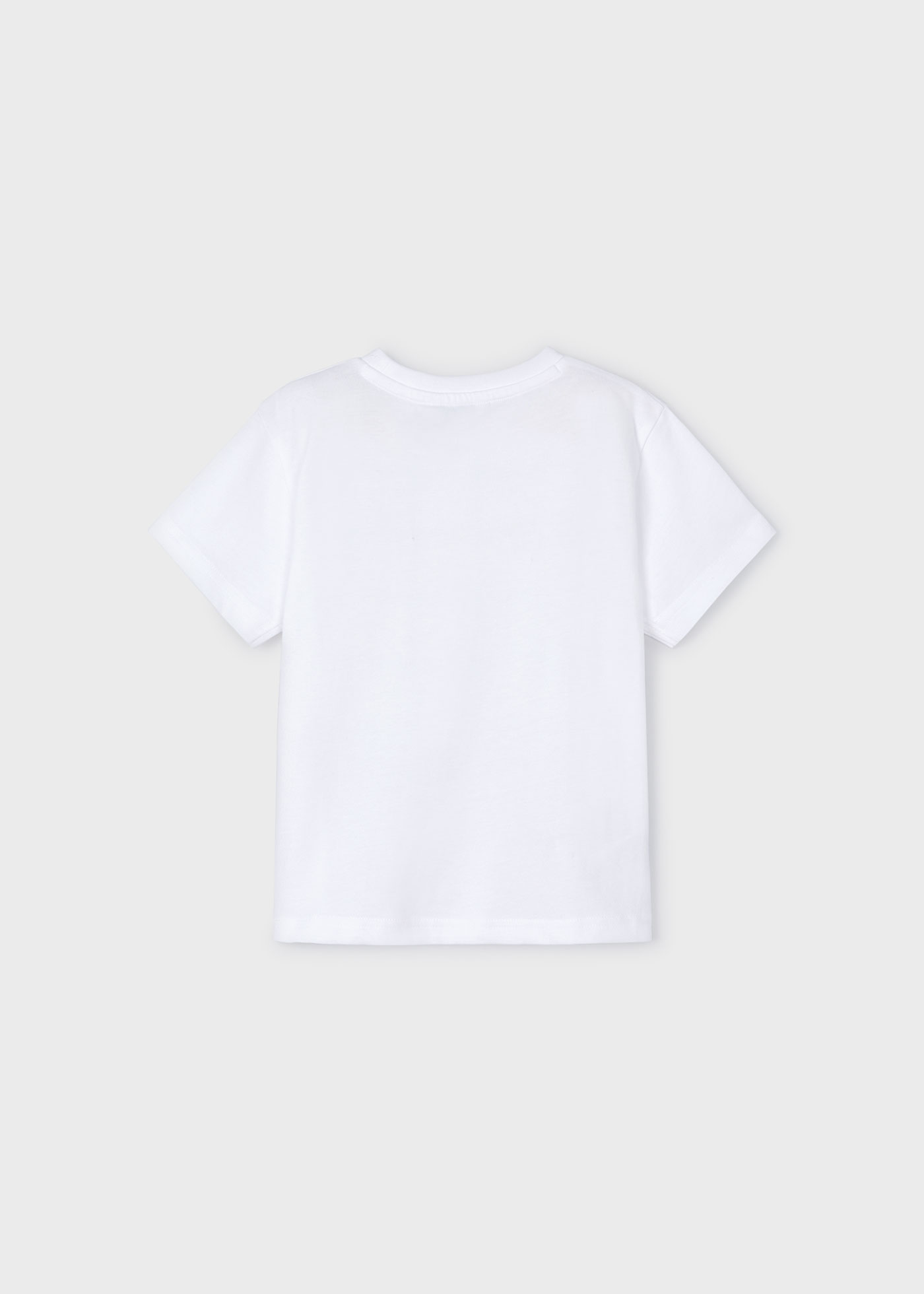 Camiseta Better Cotton com estampa luminescente para meninos, branca