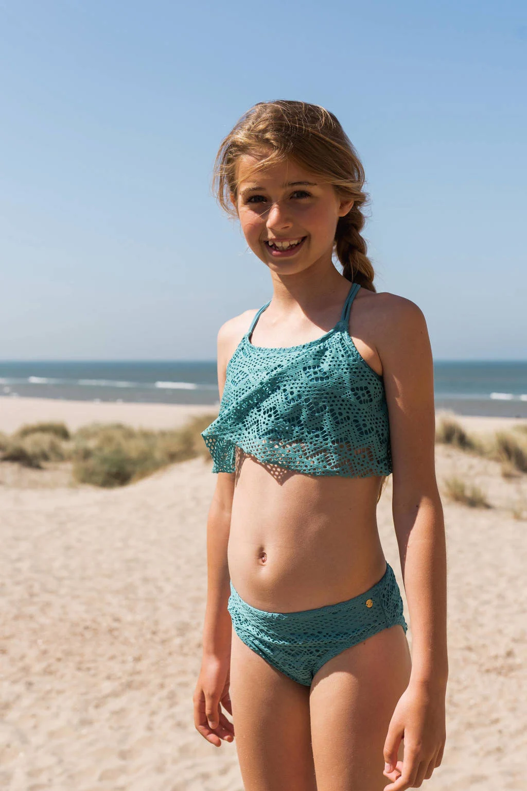 crop bikini groen