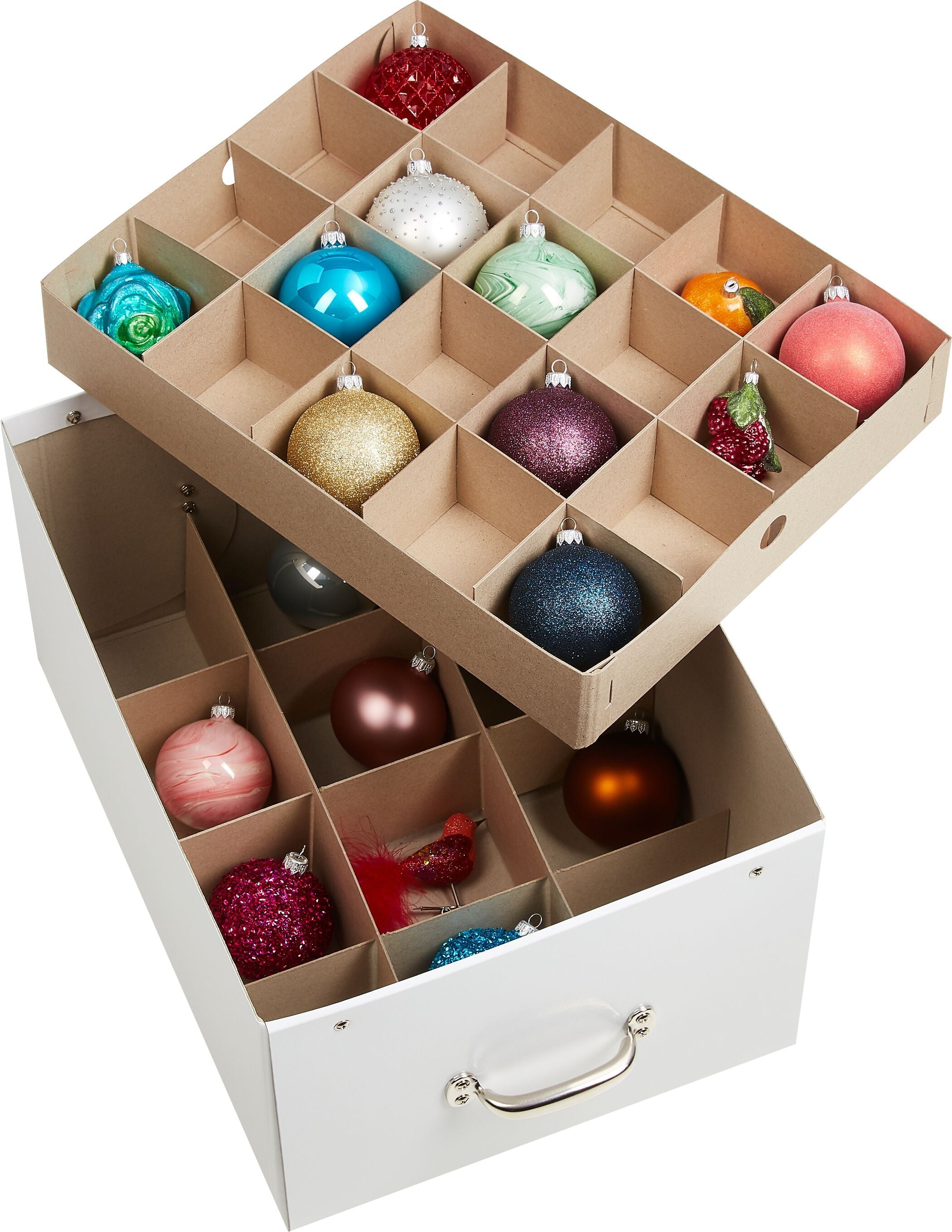 ENGLA Aufbewahrungsbox X-mas - Weiss / B: 37.0 cm x T: 50.0 cm x H: 27.5 cm