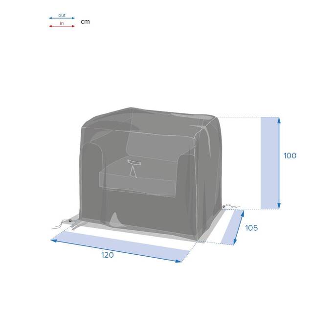 Housse de protection HAMBO pour fauteuil Gris M