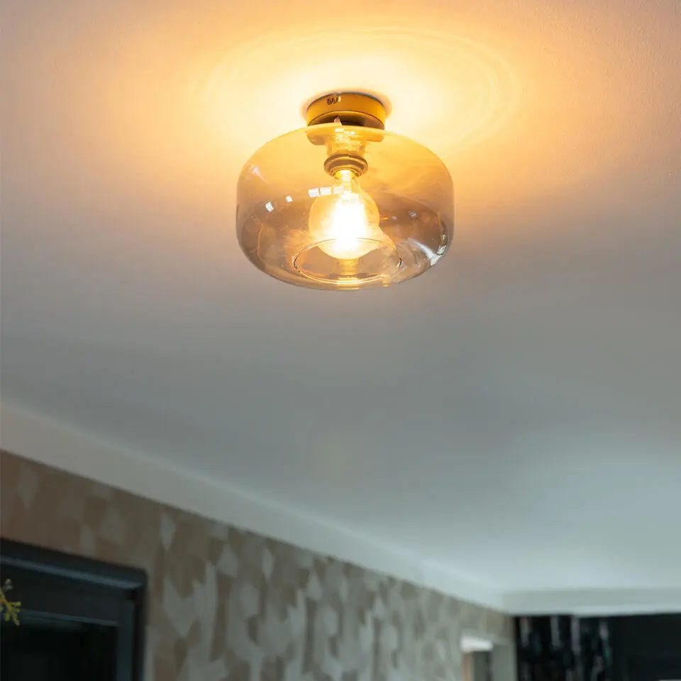 Qazqa plafondlampen bizle grijs e27