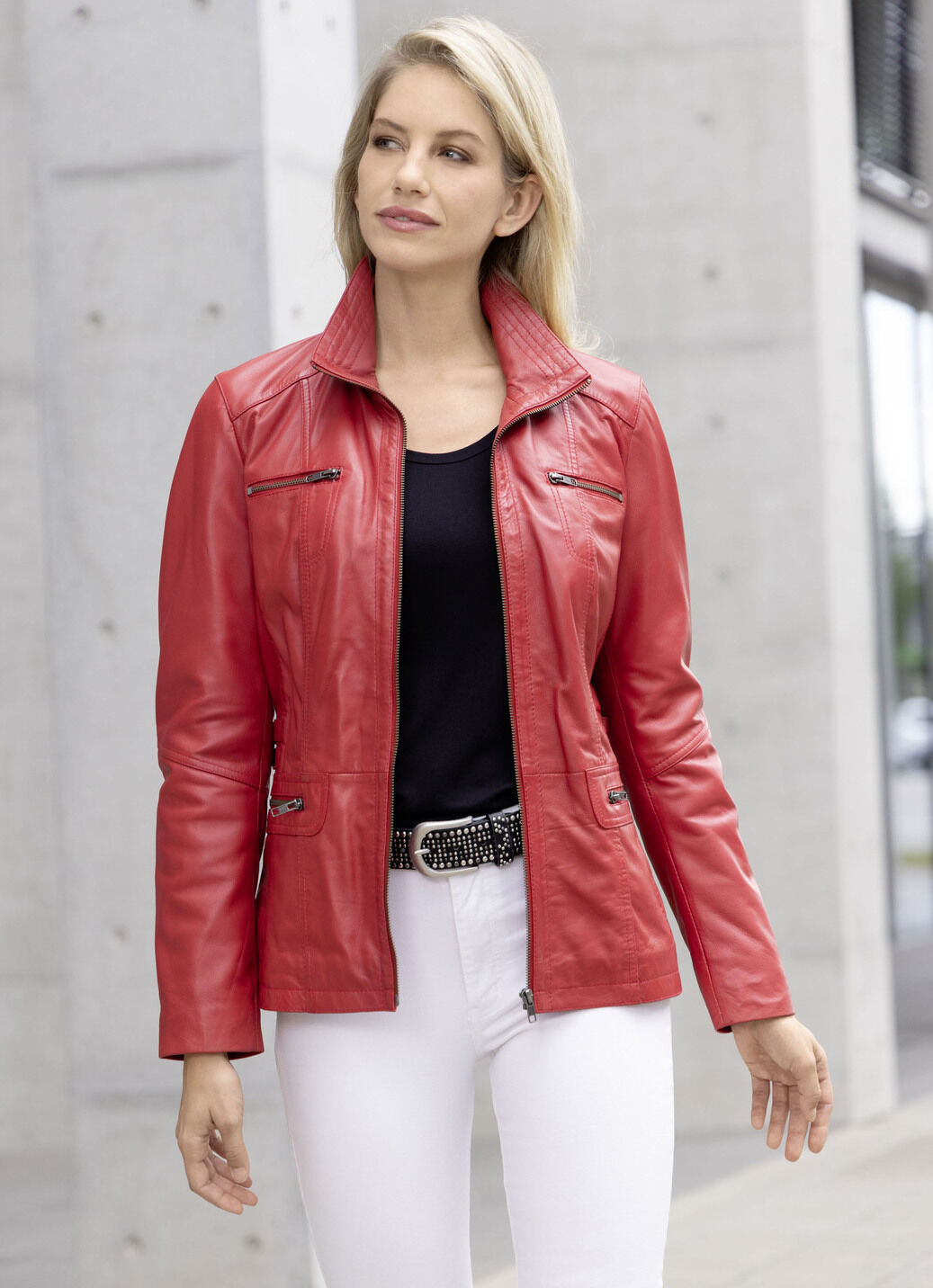 Lederkurzjacke von «Caminari»