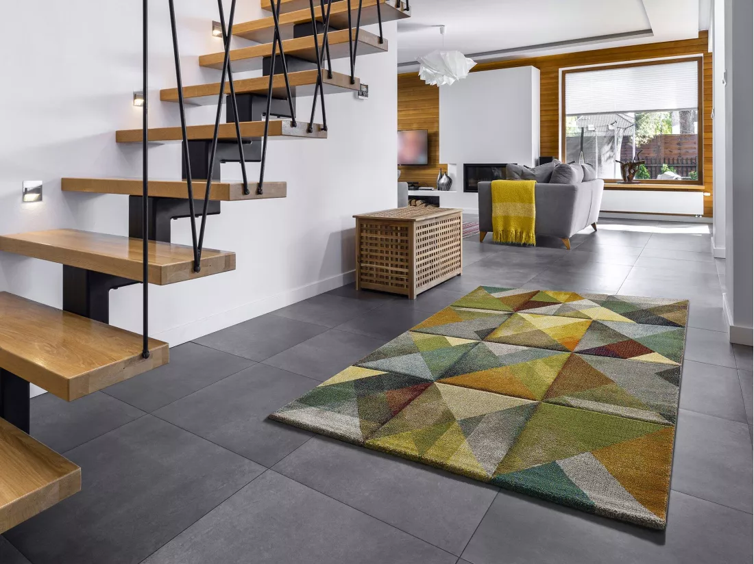 Tapis intérieur - géométrique - multicolore - 160 x 230 cm - MATRIX