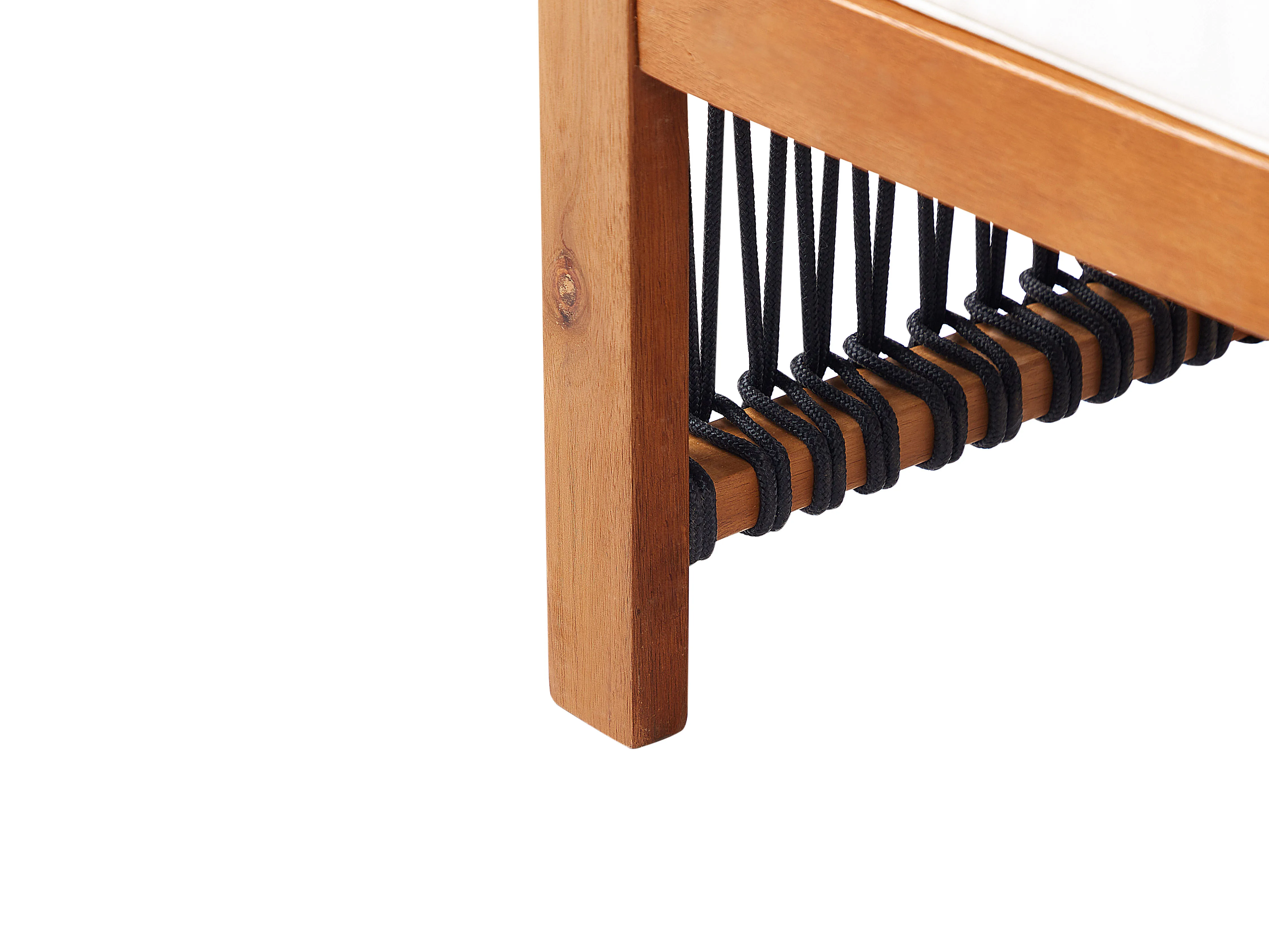 Loungeset met tafel 4-zits ANTRIA Acaciahout Zwart