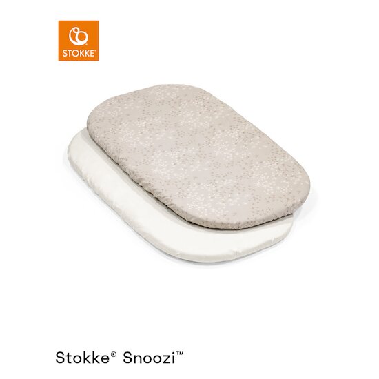 Draps-housses Snoozi™   Pissenlit beige/Crème vanille        45 x 81 cm   de               Stokke®