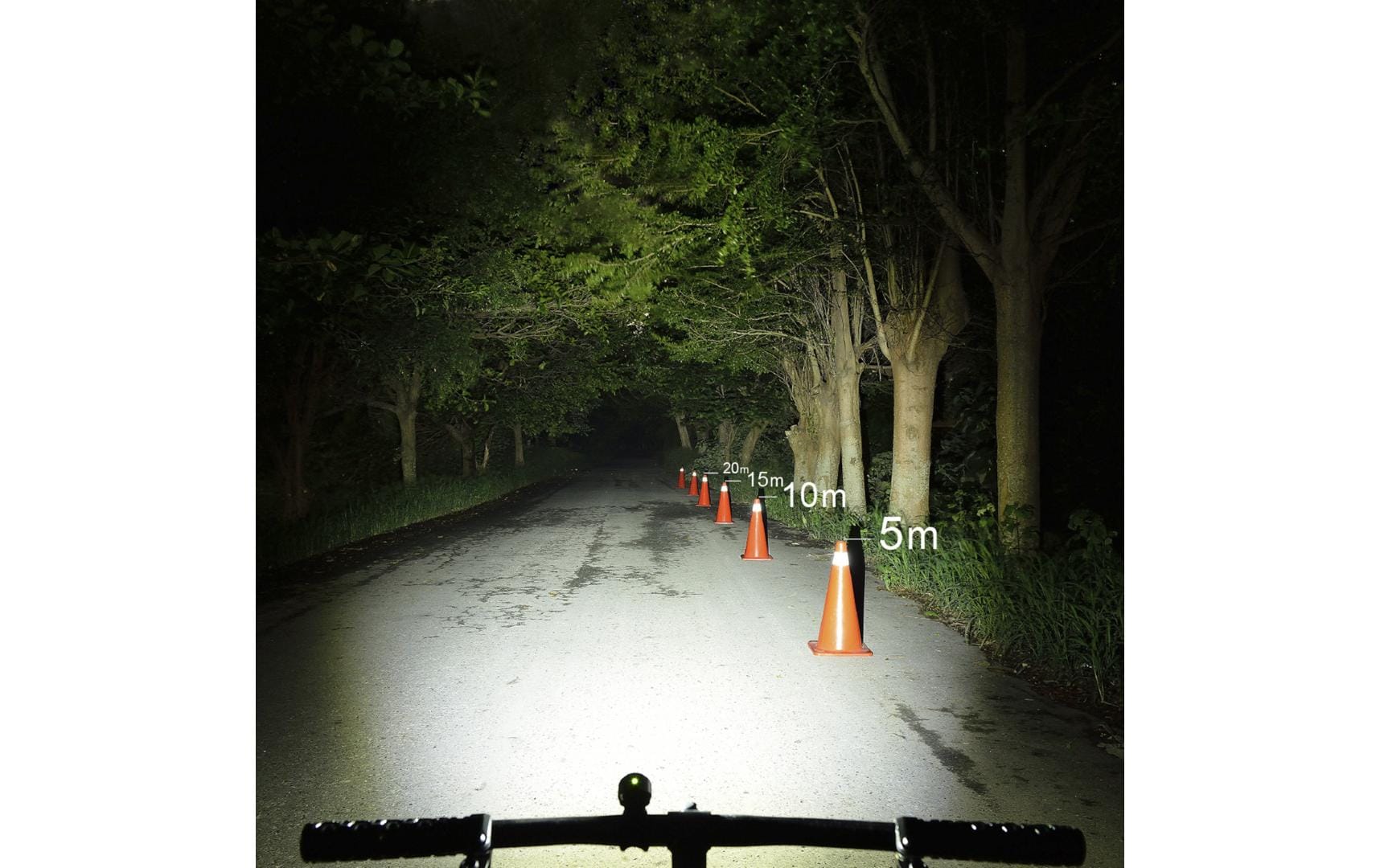 Beleuchtungsset Olley V2, SchwarzWiederaufladbares Fahrradlicht-Set mit 100 / 30 Lumen Leuchtstaerke