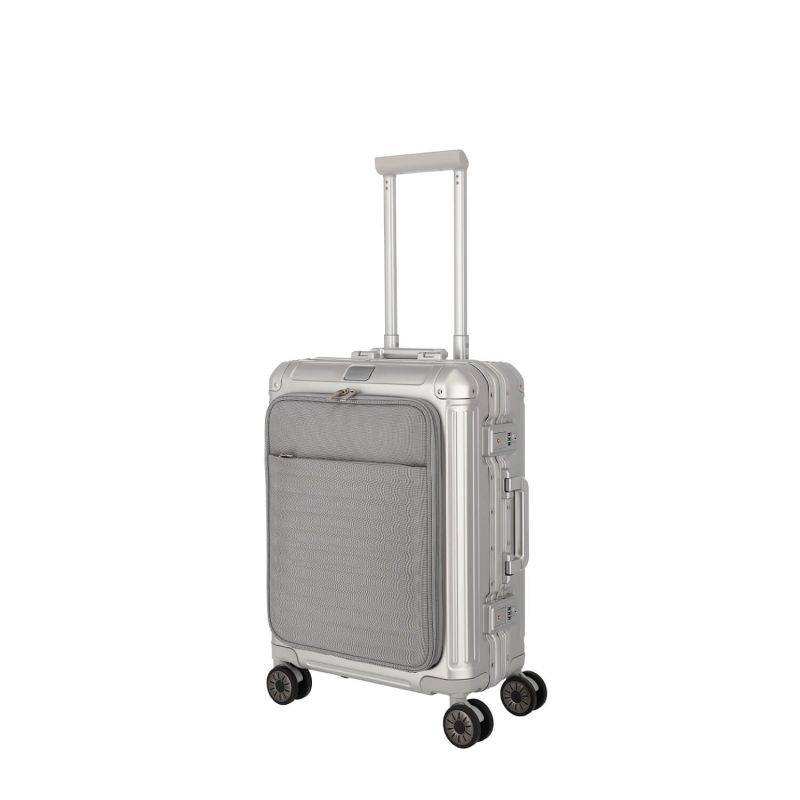 Valise cabine rigide Next Aluminium 55 cm Argent