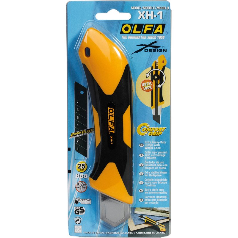 Cutter d'atelier à vis Olfa XH1 25 mm
