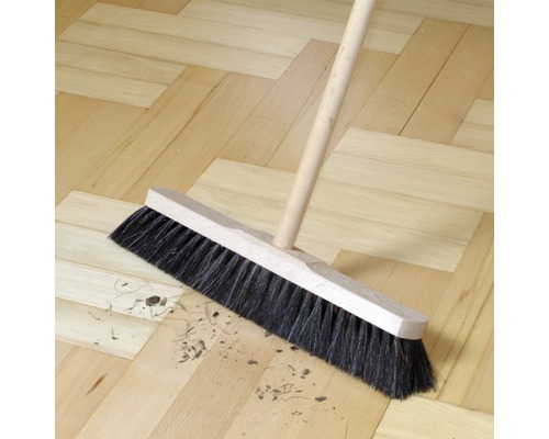 Halbezem, natuurlijk haar, Bümag hout, 40 cm