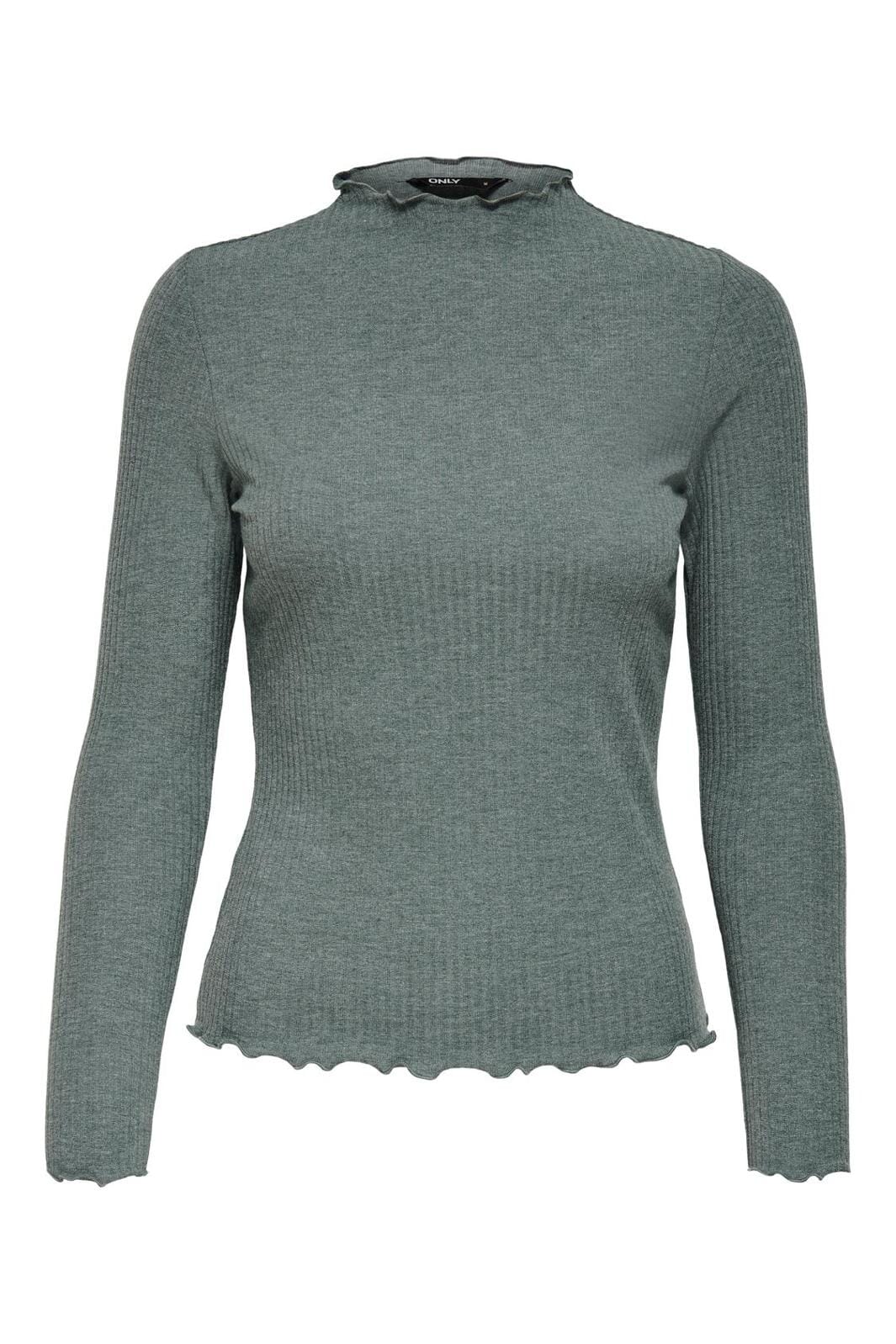Only Onlemma L/S High Neck Top 3697164 balsam green melange