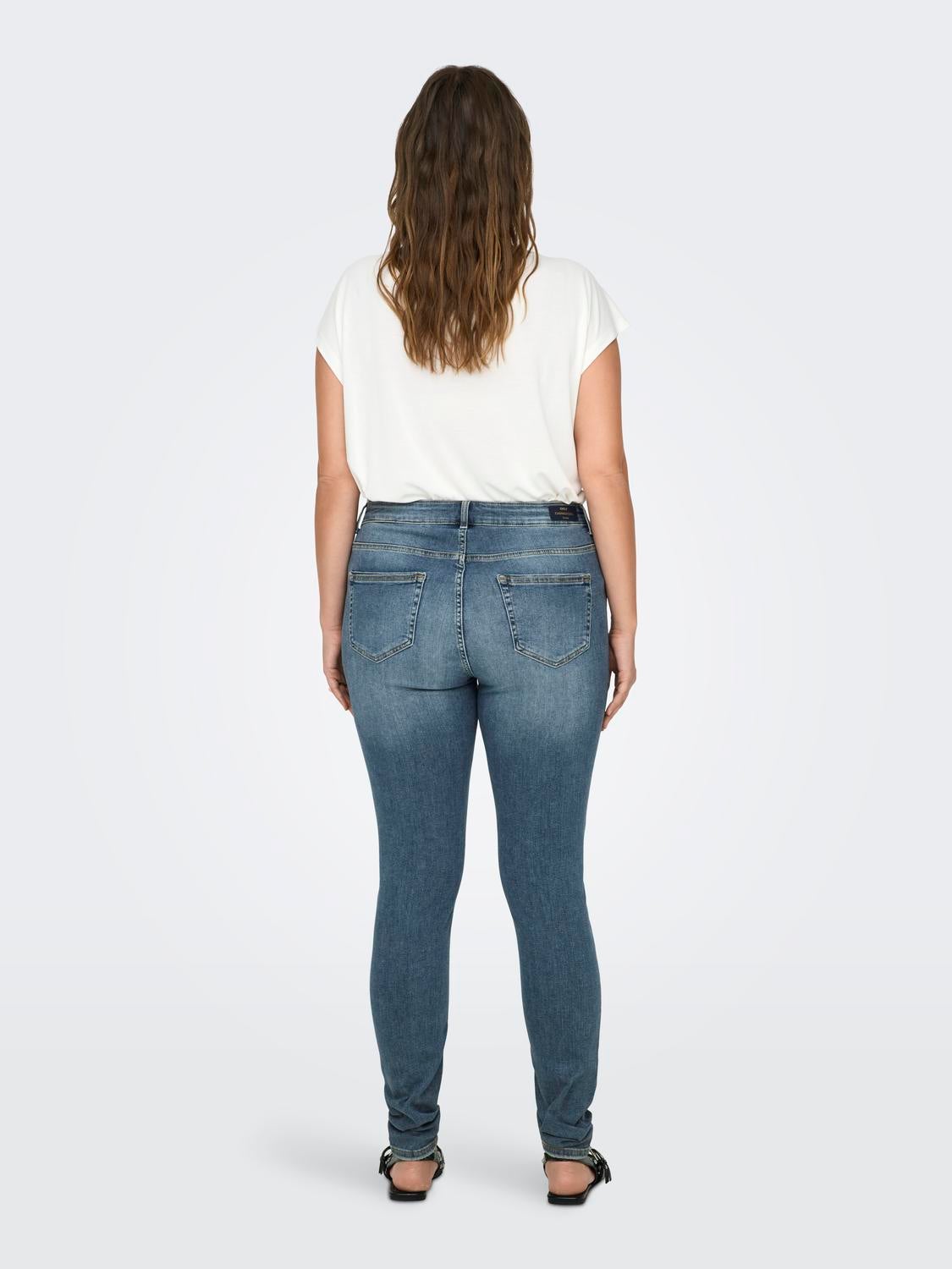 CARWILLY Mittlere Taille Skinny Fit Jeans Medium Blue Denim