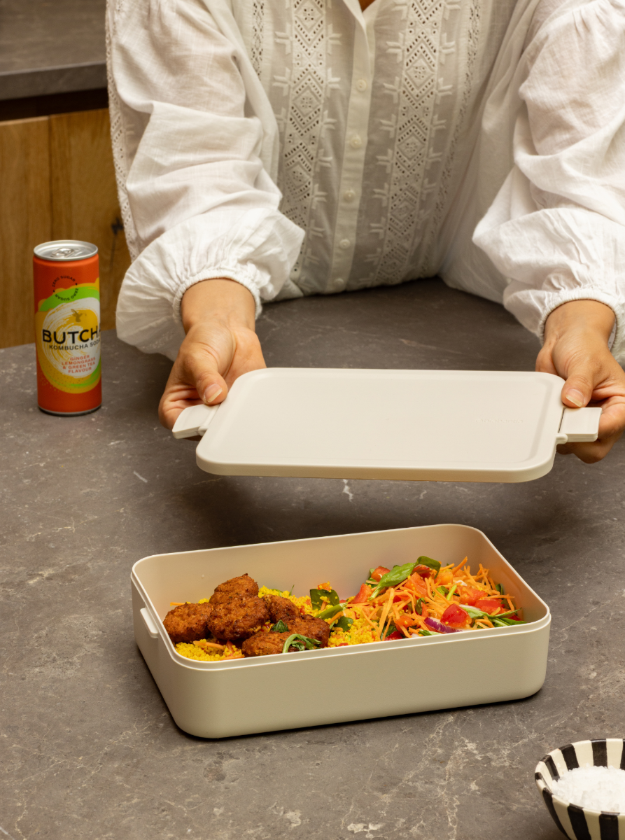 Make & Take Lunchbox, large, kunststof - Soft Beige
