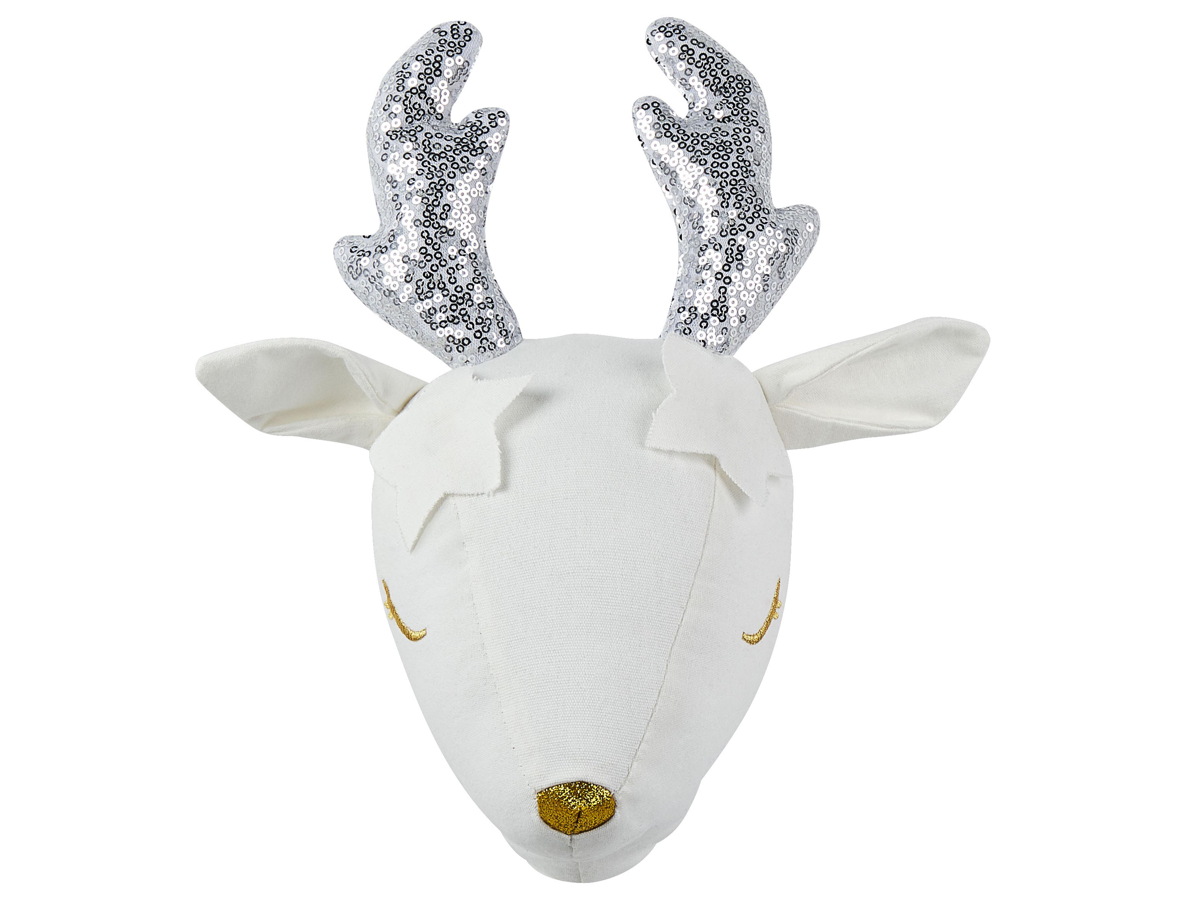 Wanddecoratie voor kinderen Hert SUZY Katoen 29 cm Wit