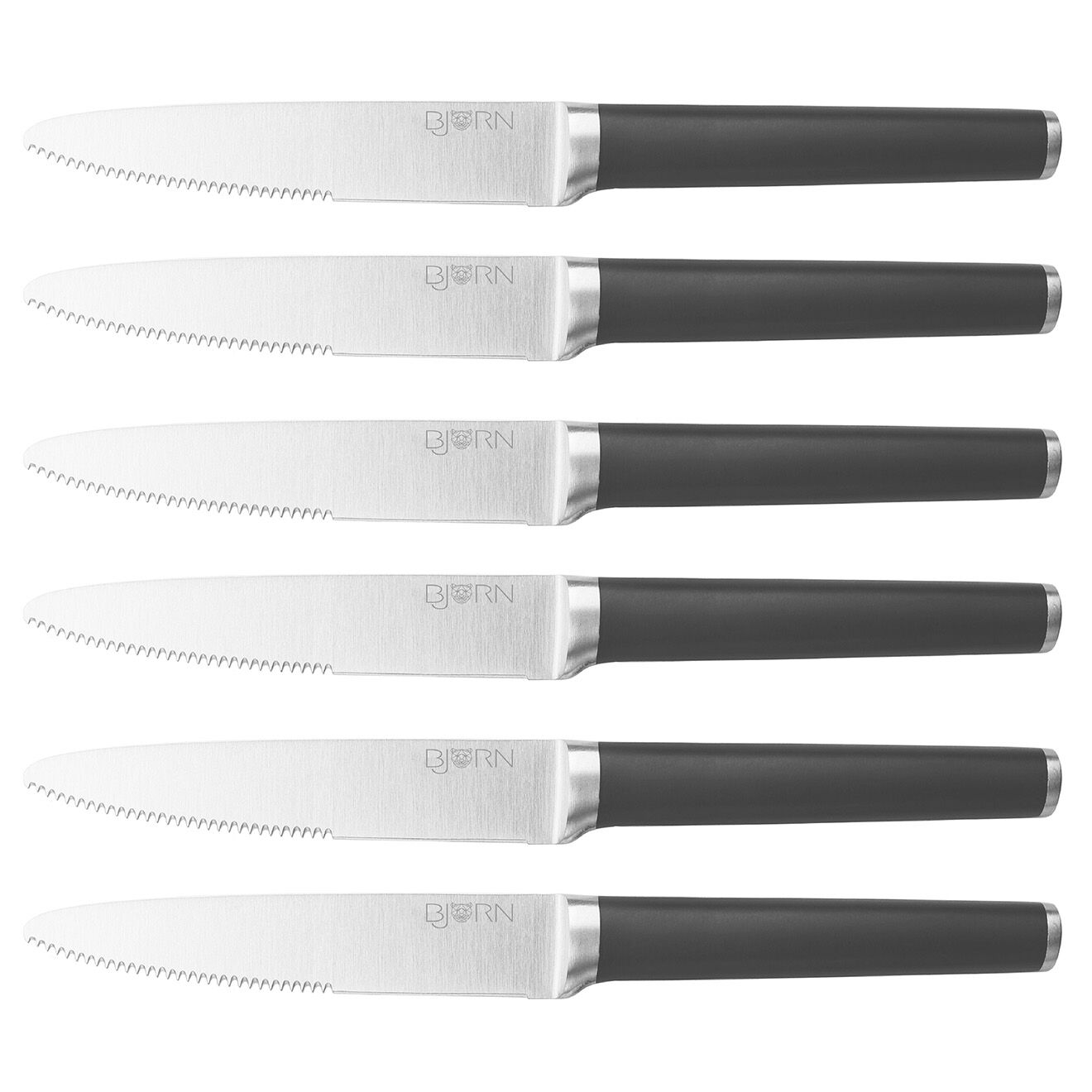 Bjorn 6 Couteaux à steak Jona inox mat - 24x2x1 cm