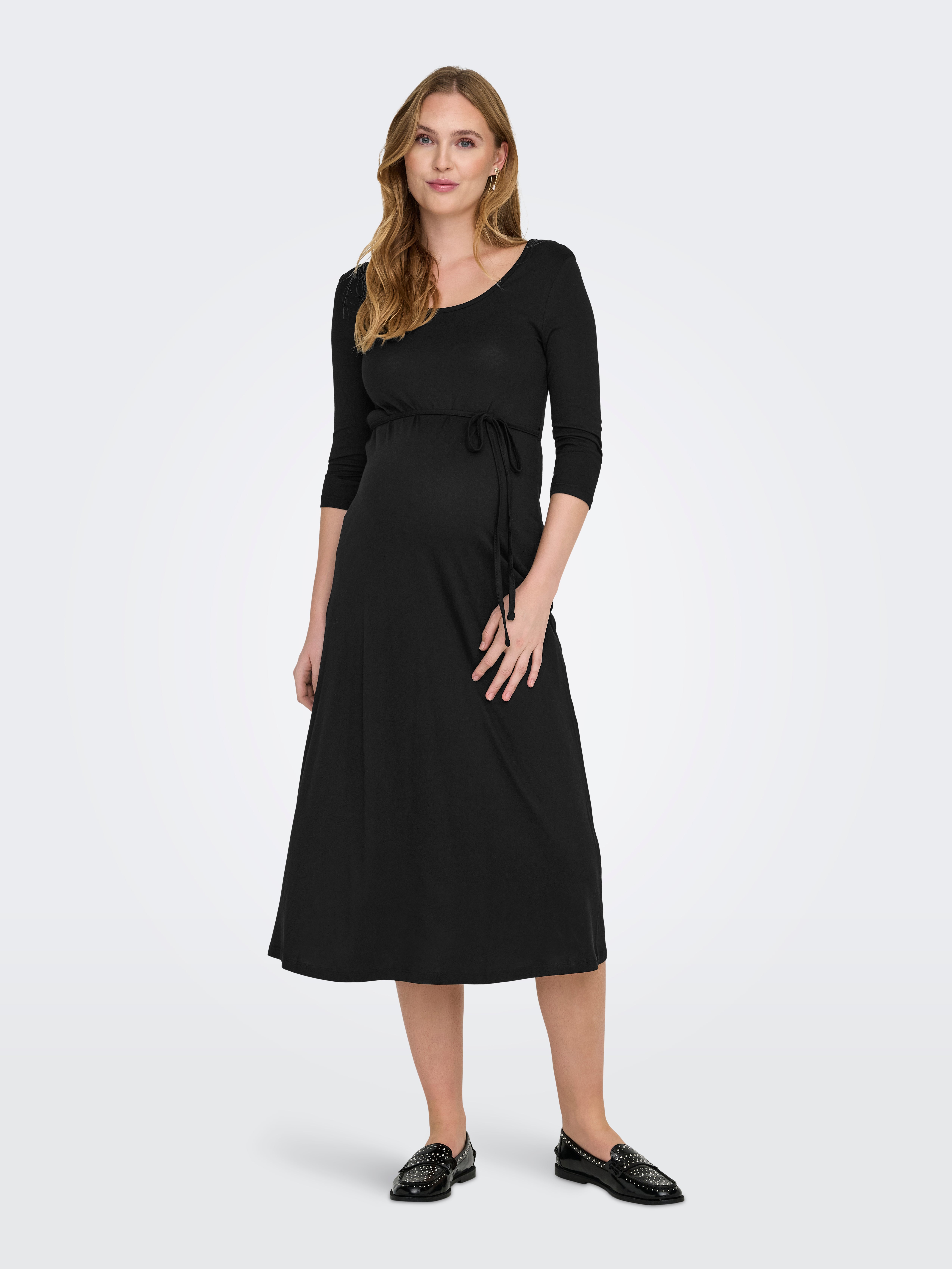 OLMIMA Langes Kleid Black