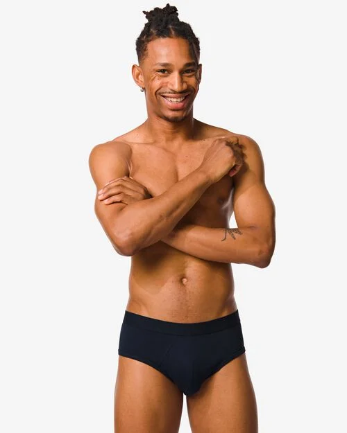 3 slips homme bleu
