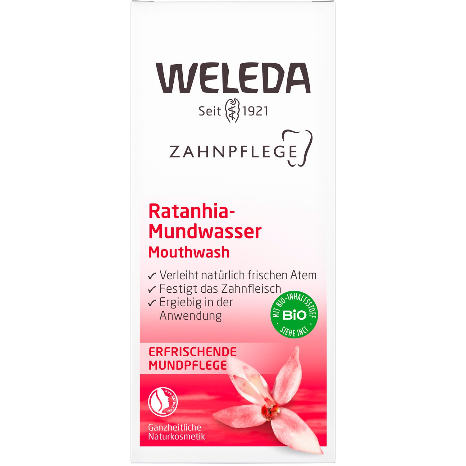 Weleda Ratanhia-Mundwasser - strafft das Zahnfleisch und verleiht natürlich frischen Atem