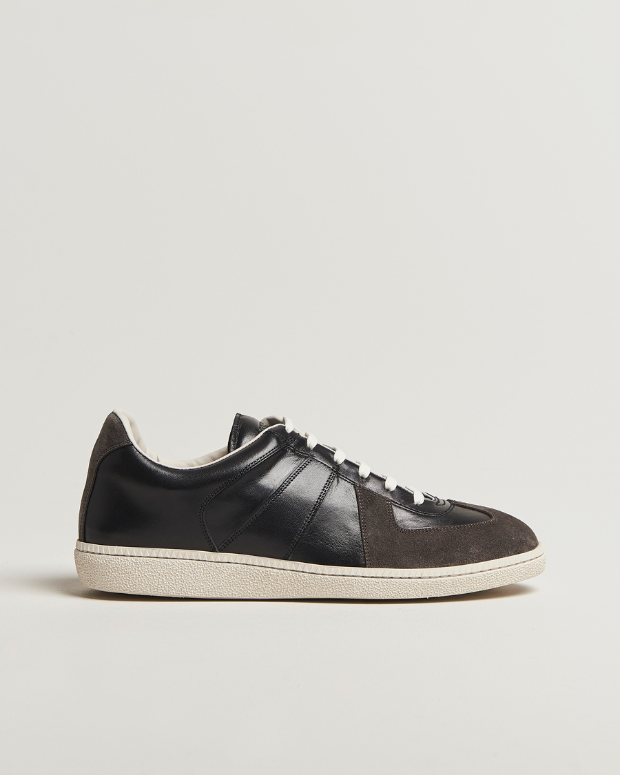 Sweyd Nappa/Suede Army Trainer Faded Black