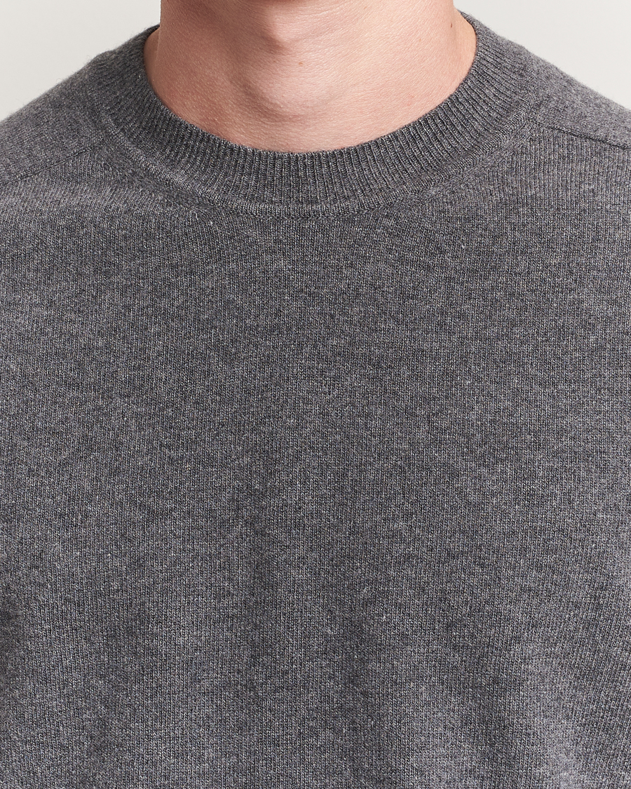 Altea Wool/Cashmere Crew Neck Pullover Charcoal