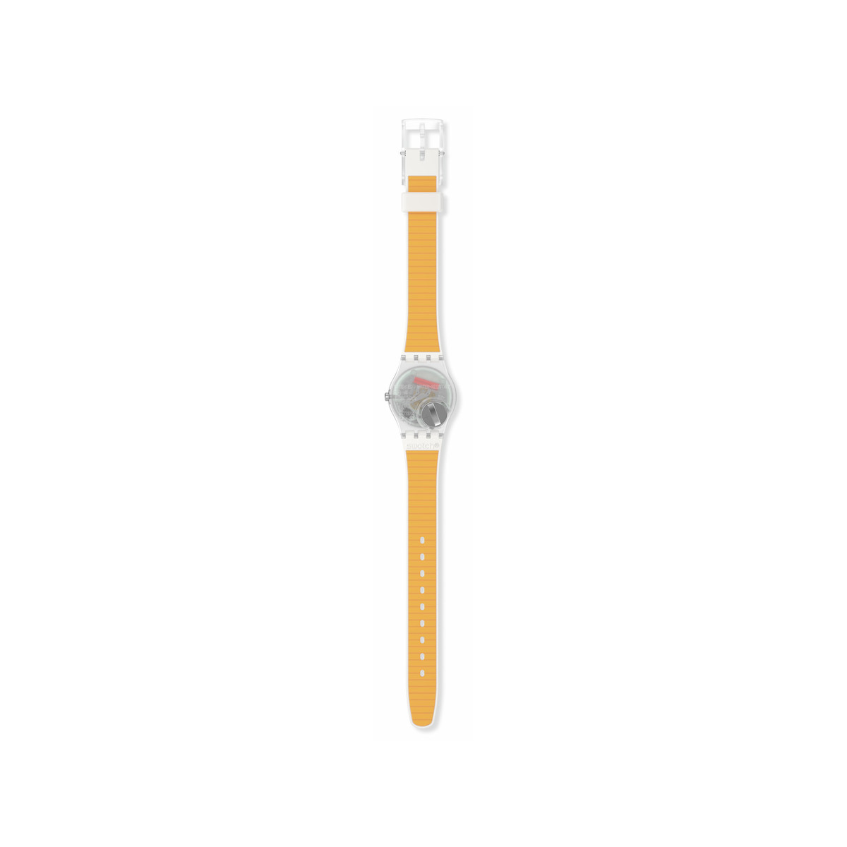Montre SWATCH Lady The gold within you femme bracelet silicone blanc