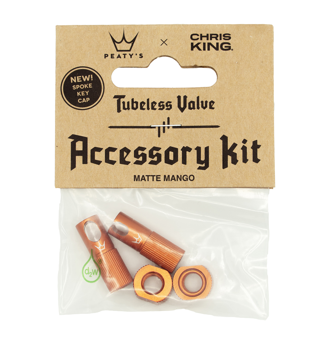 Peatys x ChrisKing Tubeless Ventil Kit Mango