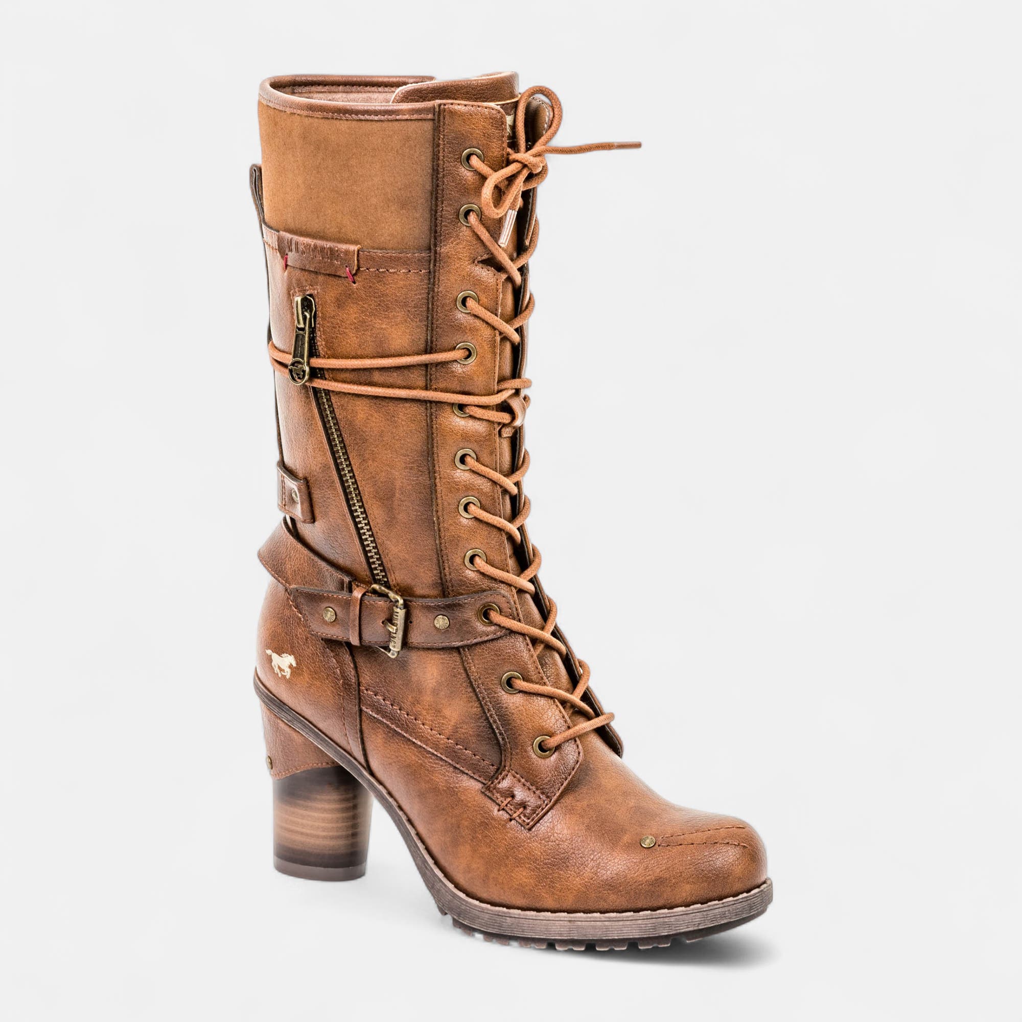 Bottes à talon Femme cognac