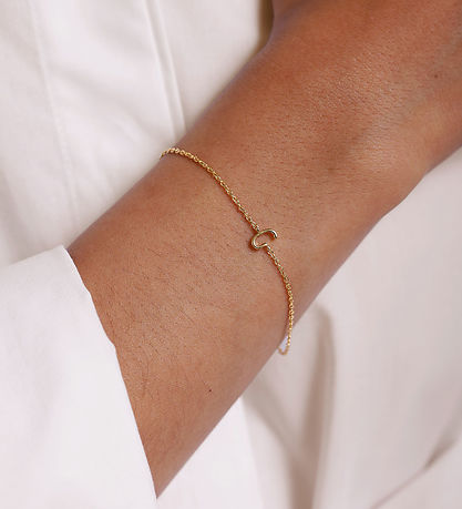 Design Letters Armband - G - 18 Karat vergoldet
