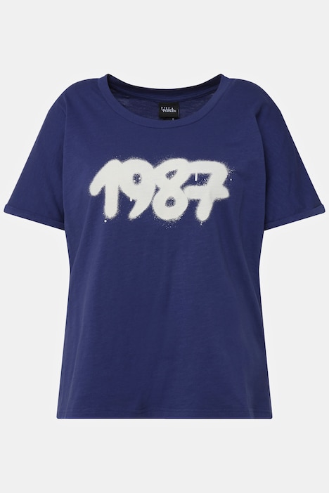 T-Shirt, Spray-Design, Oversized, Rundhals, Halbarm