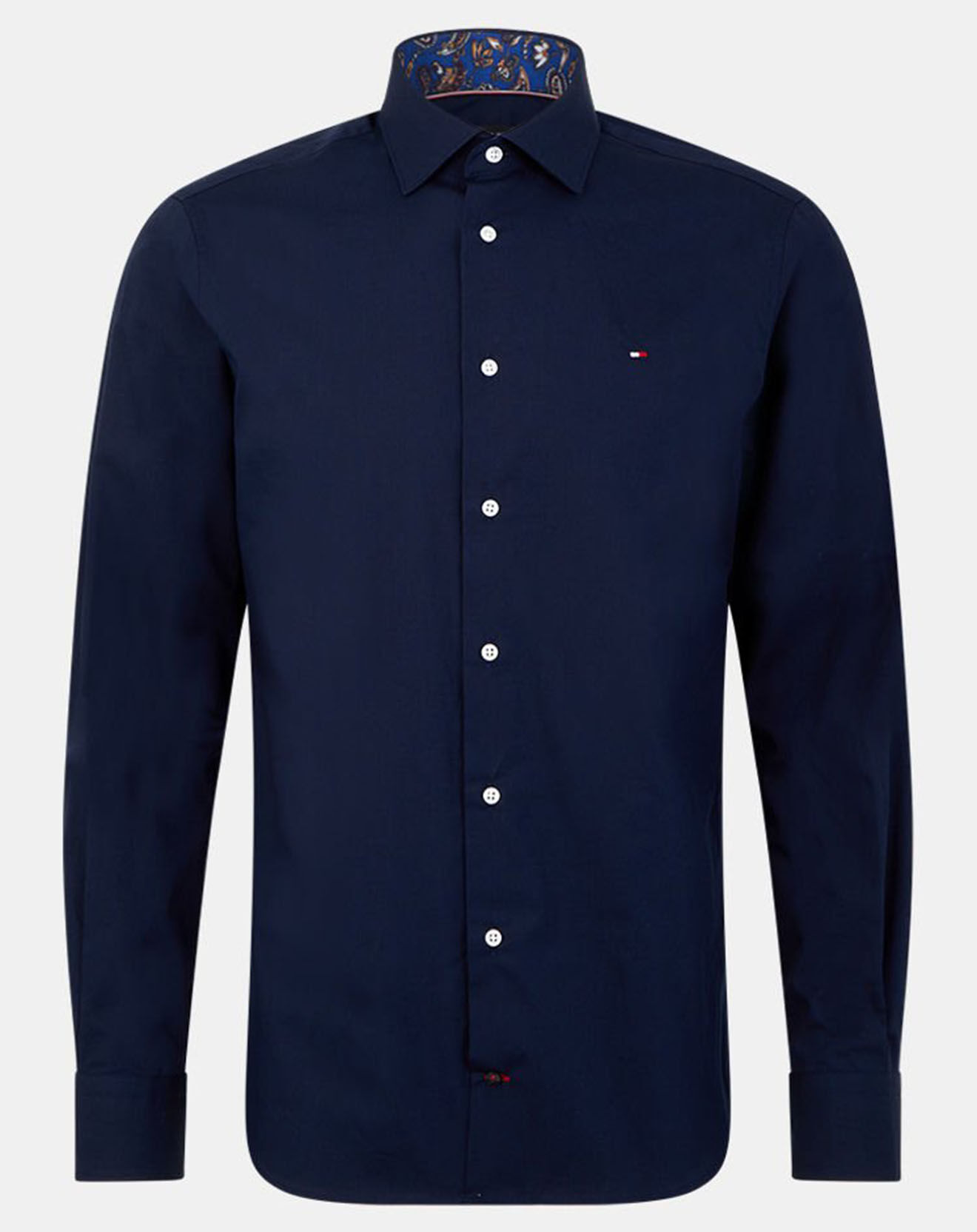 Tommy Hilfiger Chemise droite en Popeline Solid  bleu marine