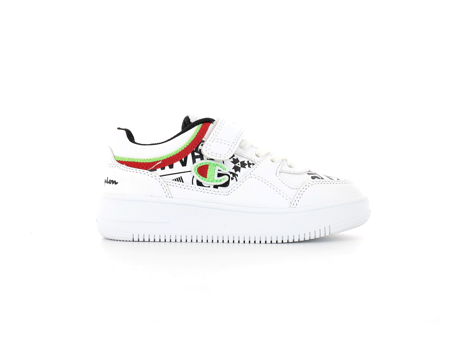 Champion-REBOUND GRAPHIC LOW B PS Synthétique Blanc multi