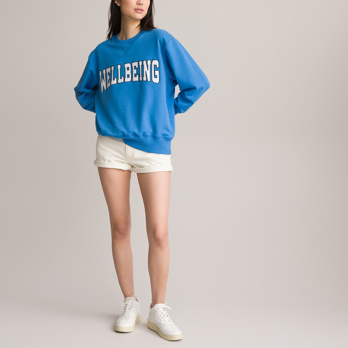COLEÇÕES LA REDOUTE<br>Suéter solto, com texto