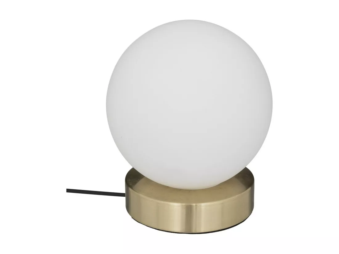 Lampe à poser en Verre et métal Doré D 15 cm